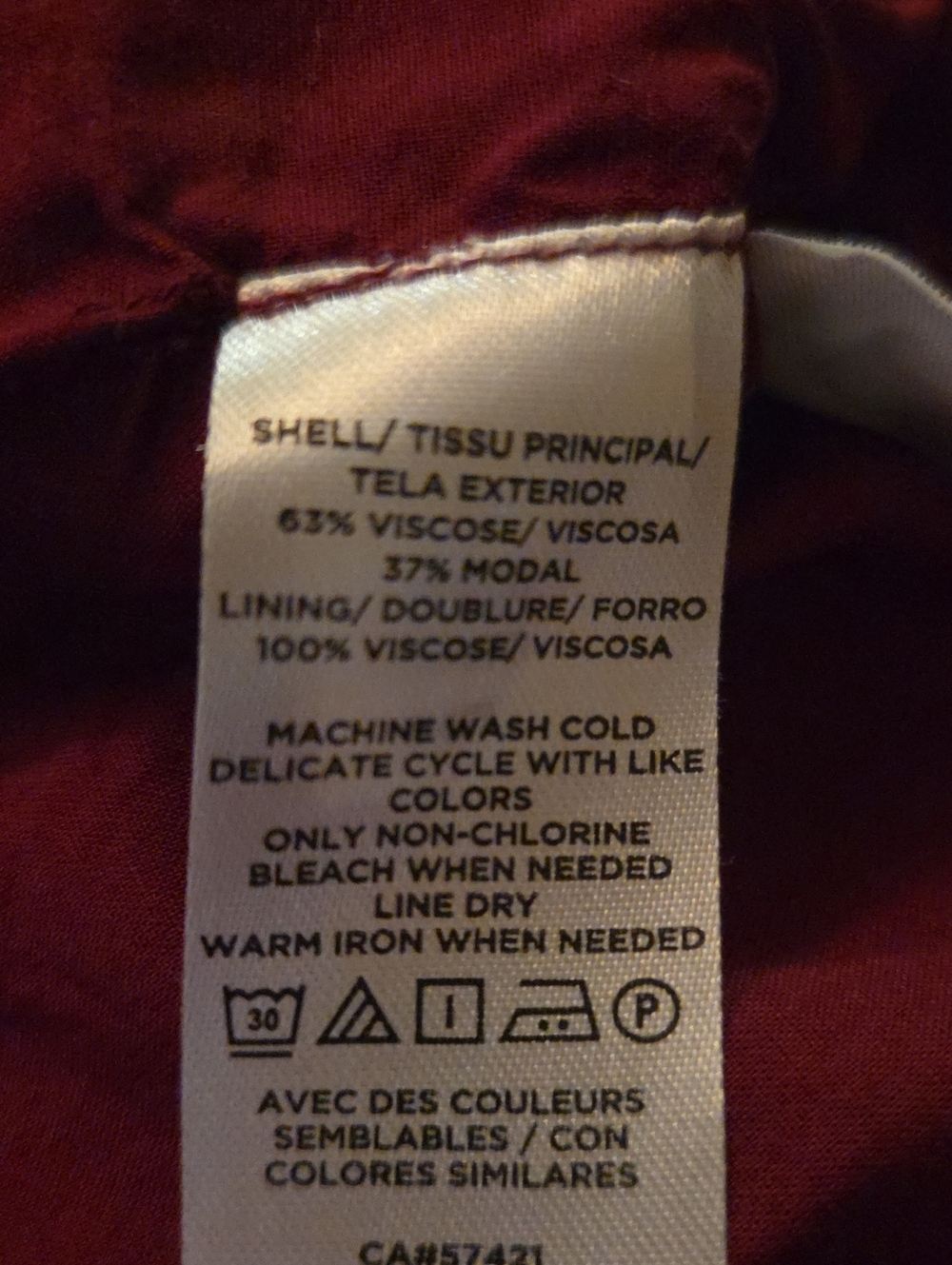 $5/$25-LOFT- Petite-Burgundy Long Sleeve Dress-EUC - Picture 6 of 6